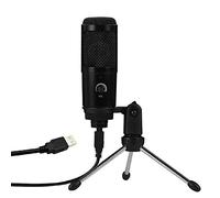 Eighosee Micrófono condensador USB para grabación de karaoke con trípode de clip, Plug and Play, para computadora portátil de escritorio