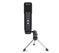 Eighosee Micrófono de condensador USB con soporte para computadora, teléfono, PC, Skype Studio, karaoke, micrófono para desplazarse