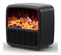 Eighosee Mini Calentador de Espacio EléCtrico 1000W/1500W Calentador PortáTil de CeráMica PTC Silencioso con ProteccióN Sobrecalentamiento Enchufe Negro de la UE