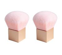 Eighosee Mini Cepillo de UñAs con Cabeza de Nailon Suave, Manejar Cuadrado de Metal Dorado, Cepillo de Polvo para DecoracióN de UñAs, Herramientas Manicura UñAs Limpieza áNgulo PequeñO