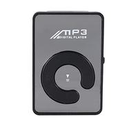 Eighosee Mini clip de espejo USB digital MP3 reproductor de música compatible con tarjeta SD TF de 8 GB, color negro
