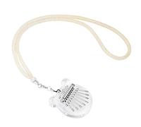 Eighosee Mini Piano de Pulgar de 8 Tonos, Colgante de Cristal AcríLico, Piano de Pulgar, Juguete Compacto Transparente, Piano de Regalo, Piano de Pulgar