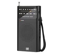 Eighosee Mini radio estéreo para todas las bandas, receptor de radio de bolsillo para ancianos, caminar, senderismo, camping