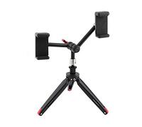 Eighosee Mini trípode plegable de mesa con soporte doble para teléfono, brazo articulado de 11 pulgadas para cámara, teléfono, viajes, fotografía