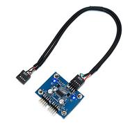 Eighosee Módulo concentrador USB 2.0 de 3 puertos con base magnética para escritorio, teclado, mouse, unidad flash USB