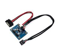 Eighosee Módulo concentrador USB 2.0 de 4 puertos con cable de alimentación SATA y base magnética de 180 grados para escritorio, teclado, mouse, unidad flash USB