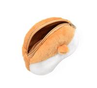 Eighosee Monedero con forma de trasero 3D Shiba Ass Bum con cremallera, 1 unidad, y naranja, Talla única