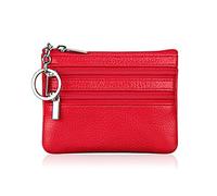 Eighosee Monedero de piel con 4 bolsillos y para mujer, color rojo, Red, Talla única