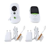 Eighosee Monitor de VB602 IR VisióN Monitor de Temperatura Canciones de Cuna Modo de IntercomunicacióN VíDeo CáMara de Walkie Talkie Enchufe de la UE