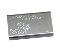 Eighosee MSATA SSD HDD - Caja de disco duro MSATA de 1.8 pulgadas, compatible con USB a MSATA, compatible con /Vista/Linux/(plateado)