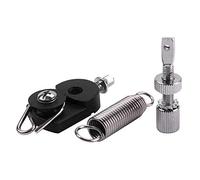Eighosee Muelle de pedal de tambor con resorte de metal, de resorte para tambor y percusión, accesorios (negro)
