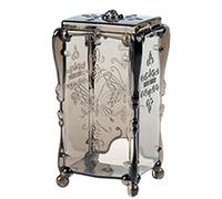 Eighosee Organizador de Almohadillas de AlgodóN Almohadilla de AlgodóN Transparente Dispensador de CosméTicos Contenedor Estuche para el Hogar Hotel Oficina Transparente Negro