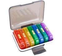 Eighosee Organizador de Pastillas de Viaje Semanal (7 DíAs) 2 Veces Al DíA el Organizador de Medicamentos Contiene 7 Pastilleros Bonitos