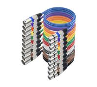 Eighosee Paquete de 10 Cables de Micrófono XLR Macho A Hembra XLR de 3 Pies y 3 Pines, Cable XLR Balanceado para Mezclador de Micrófono, Estudio de Grabación
