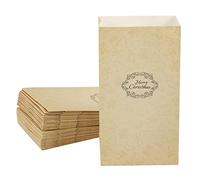 Eighosee Paquete de 30 bolsas de papel para galletas y regalo con temática navideña