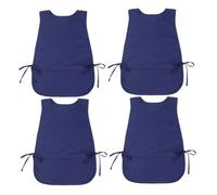 Eighosee Paquete de 4 Delantales de Zapatero con 2 Bolsillos, de Arte Impermeable para Mujeres, Hombres, Limpieza, Pintura, Tareas Domésticas, Trabajo Azul
