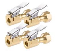 Eighosee Paquete de 4 portabrocas de aire resistentes cerrados en neumáticos con clip para inflador, accesorios de compresor