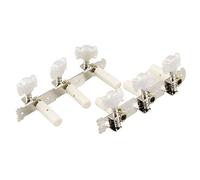 Eighosee Par de clavijas de afinación de guitarra clásica, color beige, gris plateado