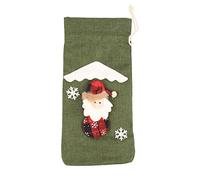 Eighosee para botella de vino tinto, decoración del hogar, fiesta, Navidad, Feliz (verde), Green