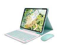 Eighosee Para PC Pro de 11 pulgadas (teclado inalámbrico+ratón++bolígrafo+vidrio templado+pegatina + bolsa), color azul