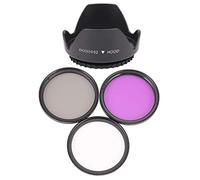 Eighosee Parasol + filtro UV + + FLD para D7100 D7000 D5200 D5100 D3200 D3100 D3000 D90 o para 70D 60D 700D 650D 1100D 1000D 600D 50D 550D (52 mm)