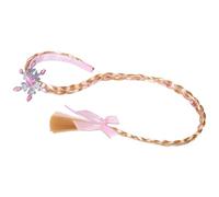 Eighosee Pelucas de Vestir de Princesa, Peluca Larga Trenzada de Princesa, Diademas para NiñAs, Tocado de Peluca de Princesa de Cosplay Rosa
