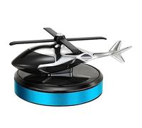 Eighosee Perfume para coche, aromaterapia, adorno de helicóptero, fragancia giratoria solar, ambientador de coche, accesorios para el interior del coche, suministros (azul)