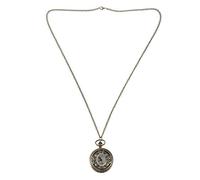 Eighosee Petal - Reloj de bolsillo retro de bronce para hombre y mujer, collar colgante de regalo, marrón
