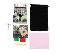 Eighosee Piano de pulgar de 17 teclas con instrucciones de estudio y martillo de afinación, piano de mano de madera, regalos Mbira para niños y adultos principiantes (animales)