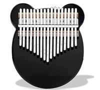 Eighosee Piano de pulgar de cristal Kalimba de 17 unidades, acrílico, instrumento musical portátil, regalos para niños y adultos principiantes (negro)