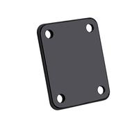 Eighosee Placa de cuello de guitarra cromada negra con 4 tornillos para eléctrico
