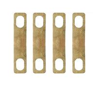 Eighosee Placa de Refuerzo para Guitarra EléCtrica de 4 Piezas Placa de FijacióN Cuadrada Espaciador de Metal para Realzar el MáStil