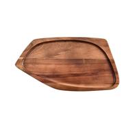 Eighosee Platos de Madera Bandejas de Madera Bandejas de Té Bandejas de Madera para la Cena Bandejas Bandejas de Postre Bandejas para Pan, Frutos Secos y Frutas L