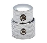 Eighosee Pomos de aluminio para guitarra eléctrica, tipo tornillo, color plateado