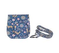 Eighosee protectora compacta de piel sintética para cámara, con correa para el hombro, ciervo azul, Ciervo azul