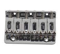 Eighosee Puente de guitarra de 6 cuerdas de color plateado para guitarra eléctrica de 65 mm