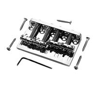 Eighosee Puente rígido de guitarra de 4 cuerdas para estilo jazz de precisión, cromado