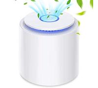 Eighosee Purificador de aire portátil con filtro HEPA verdadero, limpiador de aire de escritorio USB con luz