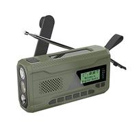 Eighosee Radio/FM con Bluetooth Radio de Emergencia BateríA Incorporada de 4500Mah Receptor de Radio con Manivela Solar PortáTil Radio para Exteriores
