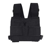 Eighosee Radio Walkie Talkie - Mochila con bolsillo para arnés en el pecho, dos W, Black