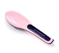 Eighosee RáPido Alisador de Pelo Cepillo de Pelo Liso con CalefaccióN Estilo RáPido Plancha de Pelo PortáTil Plancha Alisadora Peine Enchufe de la UE