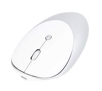 Eighosee Ratón inalámbrico Bluetooth 5.0 + 3.0 + 2.4G con carga de aleación de aluminio, modo ultrafino, ratón silencioso inalámbrico para PC portátil (Streamer plateado)