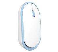 Eighosee Ratón inalámbrico recargable ultrafino, ratón USB silencioso con bajo ruido, mouse óptico portátil para portátil (azul)