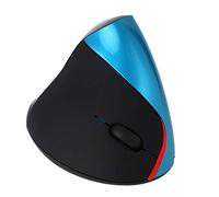 Eighosee Ratón vertical fotoeléctrico inalámbrico de 2.4 GUSB que se adapta al último diseño ergonómico o mouse óptico vertical, adecuado para PC y portátil de escritorio (azul)