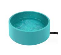 Eighosee Recipiente Calentado para Mascotas - 3,2 L para Perros Gatos, Cuenco Calentado para Mascotas, Cuenco de Agua Exterior para Conejo, Pollo, Pato, Ardilla, Enchufe Europeo