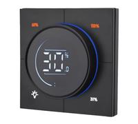 Eighosee Regulador de AtenuacióN de Perilla Infinita Zigbee 3.0 Panel de PC Interruptor de Luz de Pared 150-300W AC 110-240V LCD Digital Yandex (Negro)