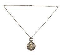 Eighosee Reloj de bolsillo retro de cuarzo , collar con colgante y cadena, regalo para hombre y mujer, Cara de bronce y