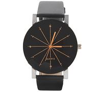 Eighosee Reloj de pulsera para hombre, de cuarzo, elegante, moderno, atemporal, de piel, color negro, negro