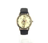 Eighosee Reloj de pulsera para mujer, con correa de piel, color negro, negro