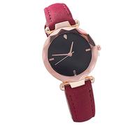 Eighosee Reloj de pulsera para mujer, diseño de diamantes de imitación, color rojo, rosso